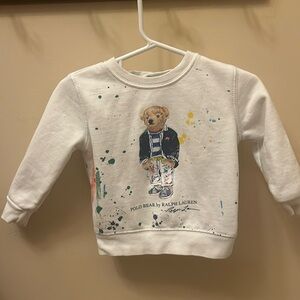 Polo Ralph Lauren Sweatshirt with Polo Bear Size 12 months